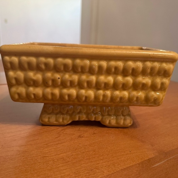 Other - Vintage mid-century, modern Yellow Ceramic Planter